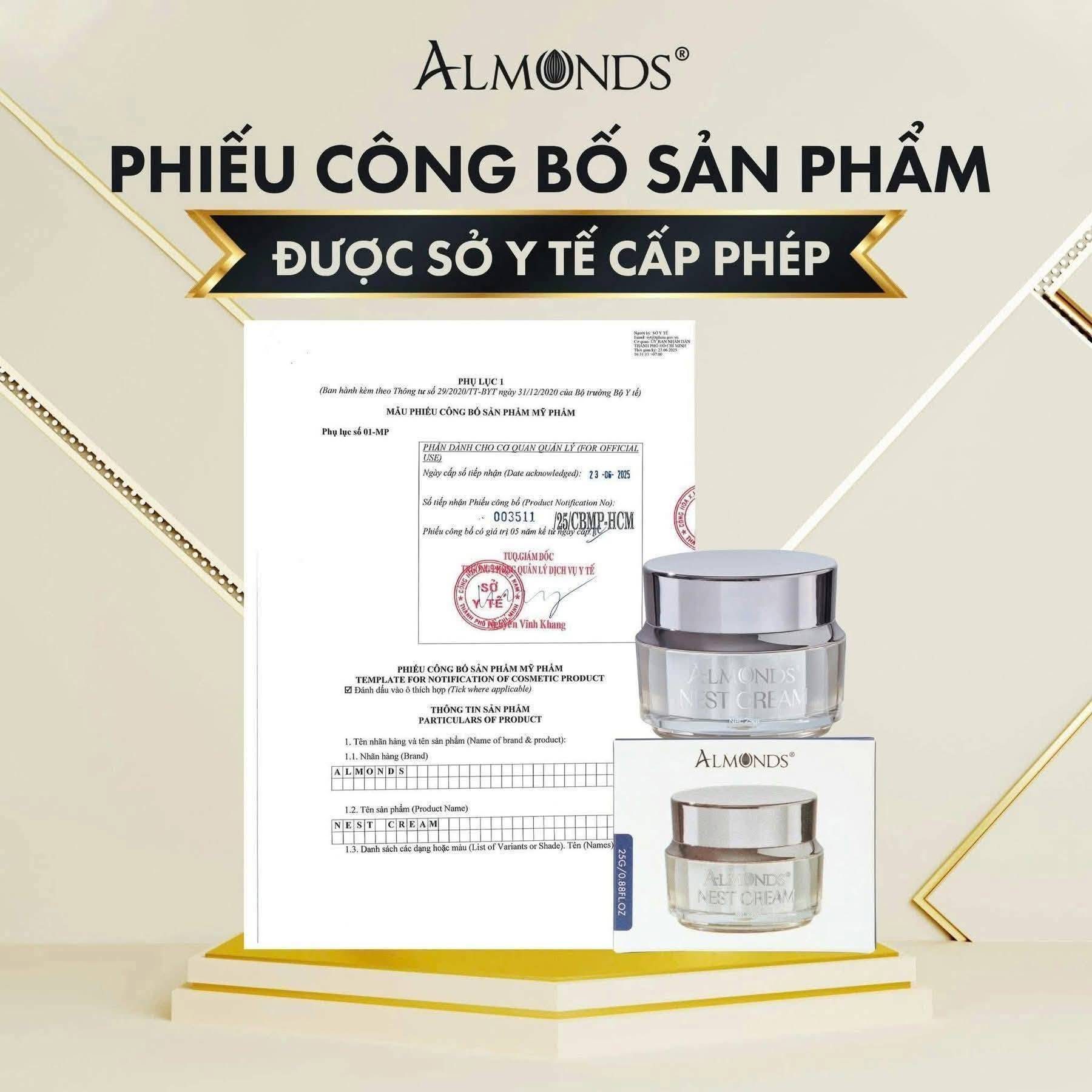 Kem phục hồi dày da Almonds