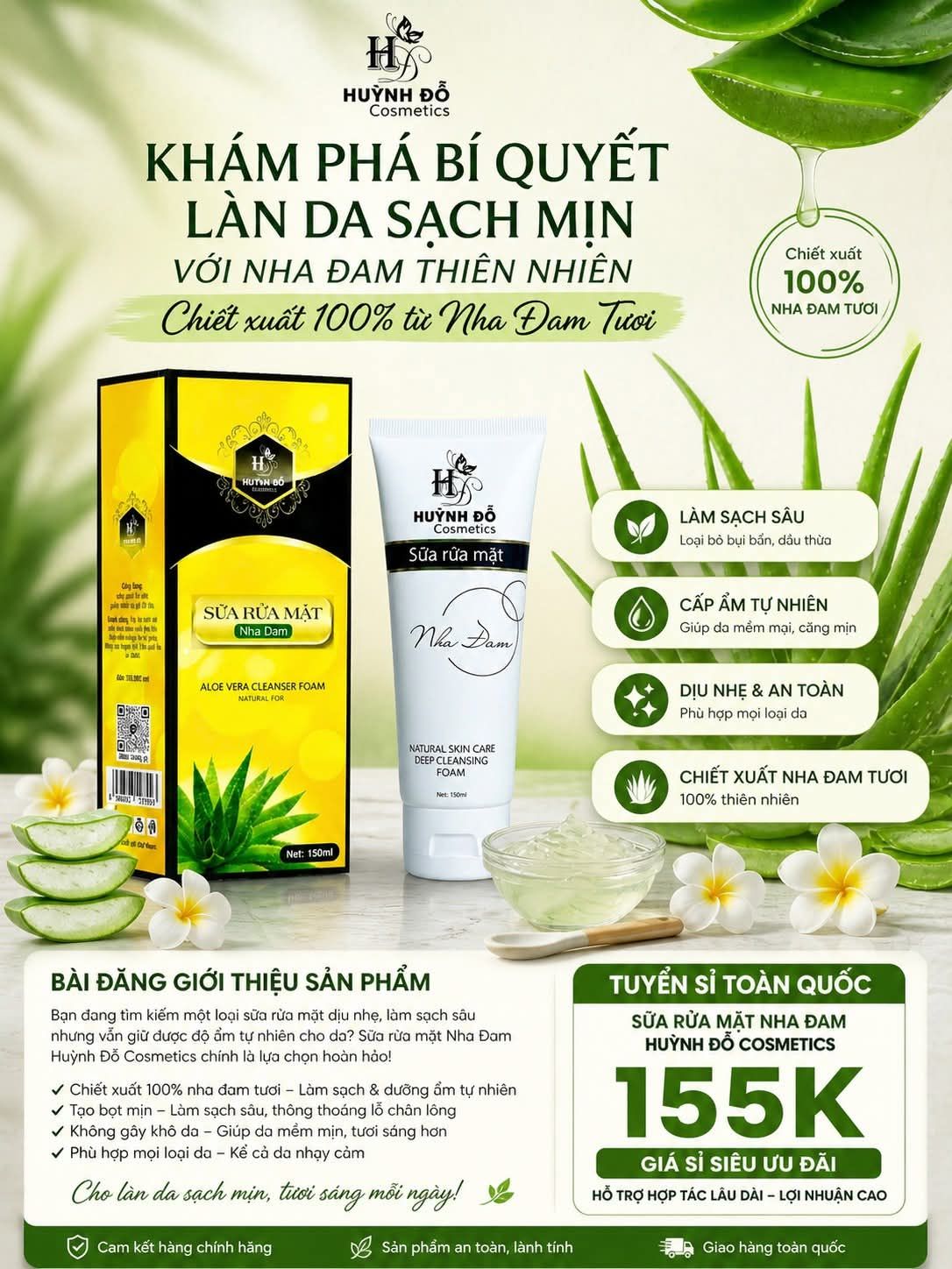 Sữa rửa mặt Huỳnh Đỗ