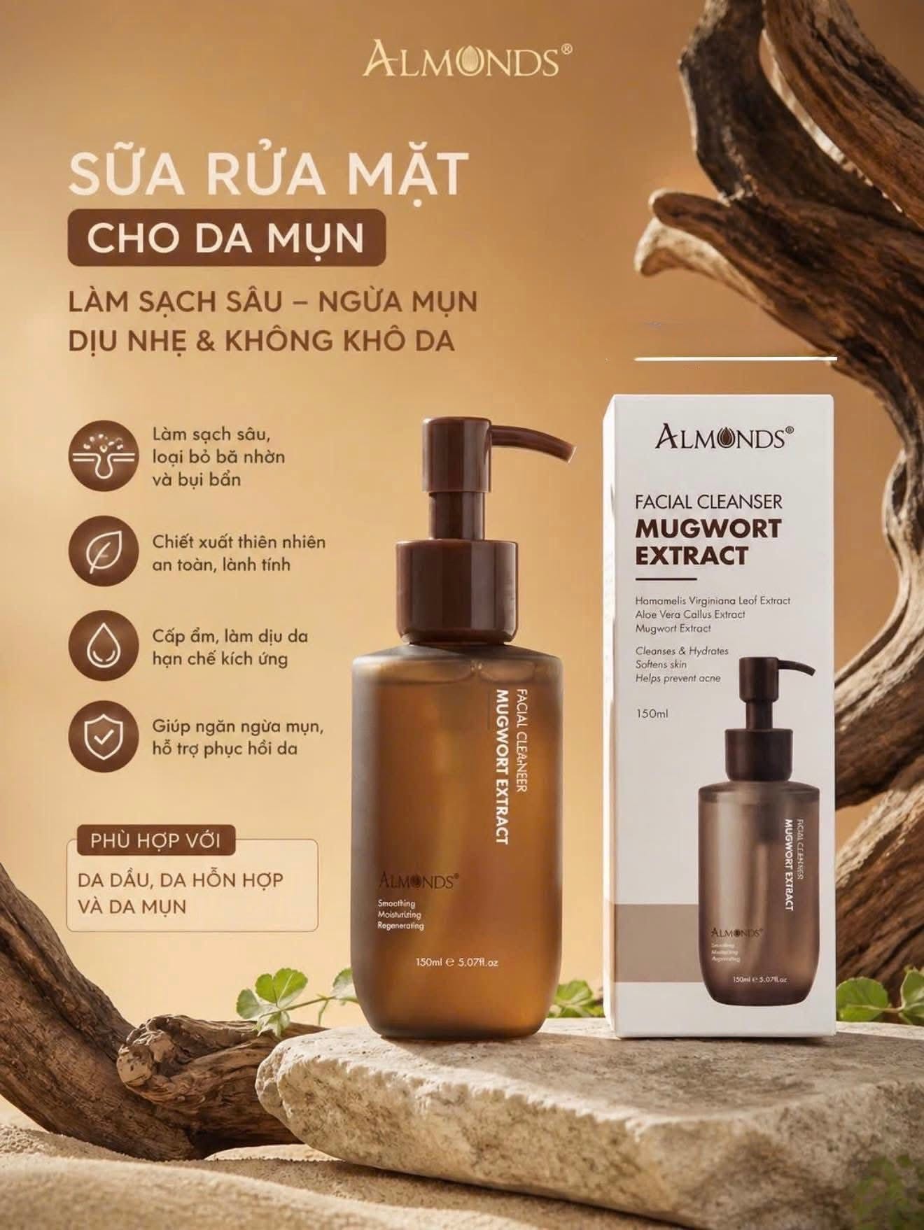 Sữa rửa mặt Ngải cứu Almonds