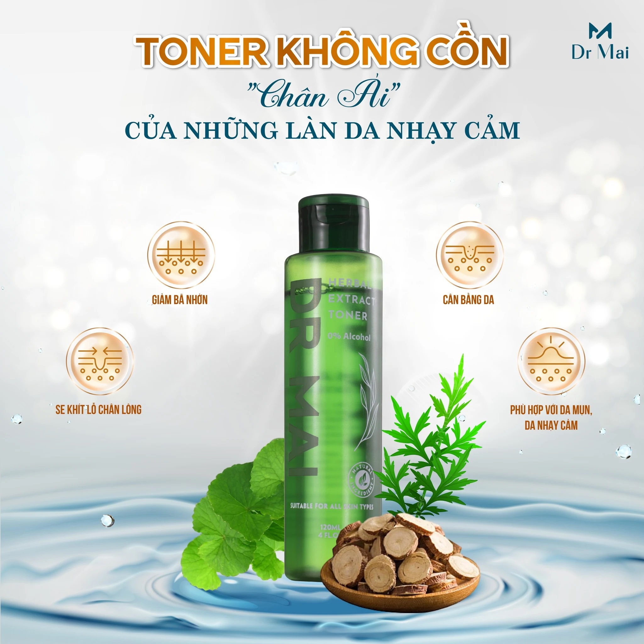 Toner Dr Mai - Nước cân bằng da